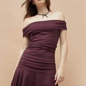 Ruched Off-Shoulder Mini Dress