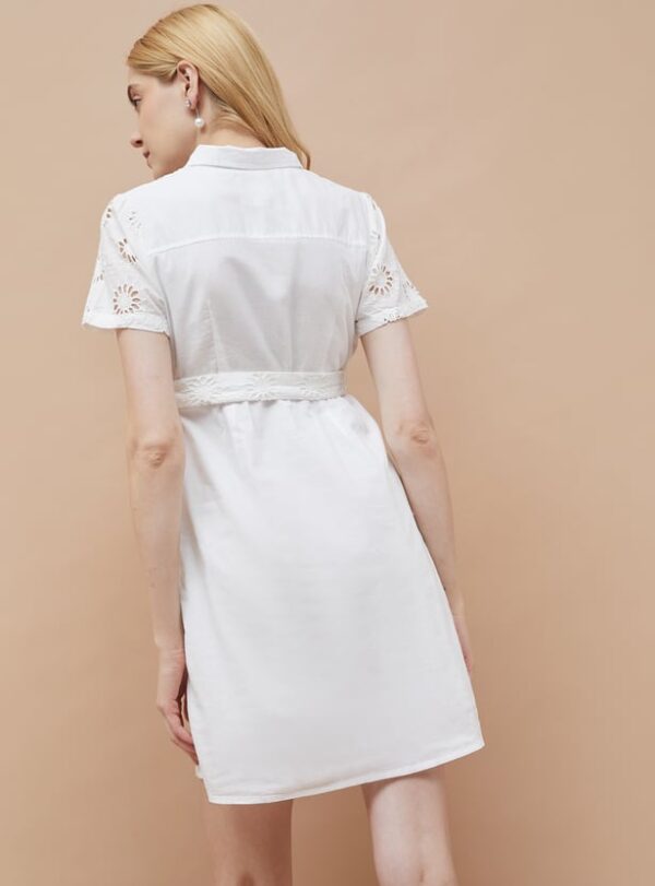 Schiffli Shirt Dress with Belt - Image 4