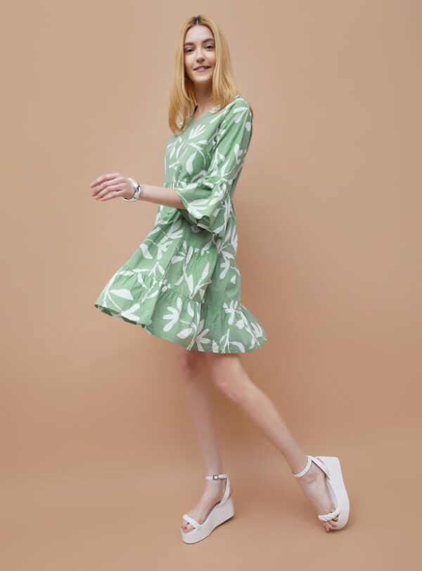 Floral Printed Tiered Dress