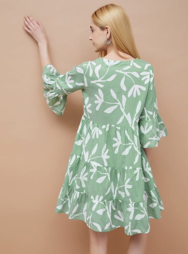 Floral Printed Tiered Dress - Image 3