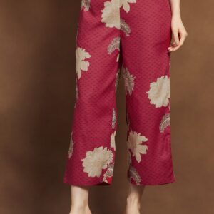 Floral Print Straight Pants
