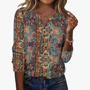 Long Sleeve Shirts for Women Casual V Neck