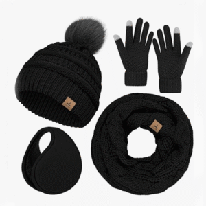 Winter Hat Scarf Gloves and Ear Warmer (One Size)