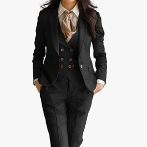 Womens 3 Pieces Business Work Suit Set Formal Blazer Vest Pants for Office Lady